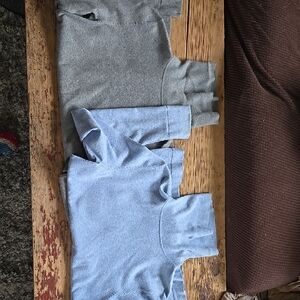 Eddie Bauer Women's Turtleneck Sweaters in Gray and Light Blue. Size M